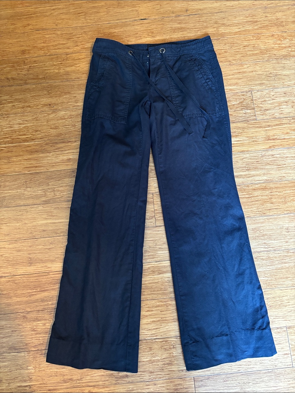 Banana Republic Factory Navy Wide-Leg Drawstring Pants
